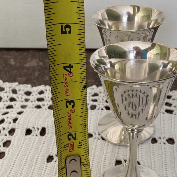 Set of 4 Valero Silver Plated Stemware, Cordial Cups, Made in Spain - Picture 10 of 16